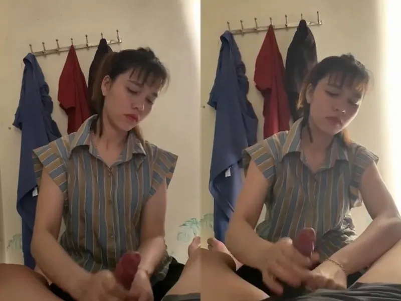 Anh trai đi vắng, ép vợ của anh trai sục dương vật xuất tinh